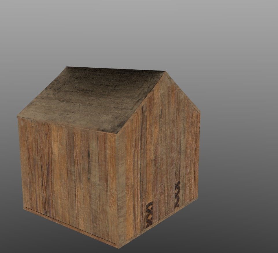 dog house Low-poly 3D model_4