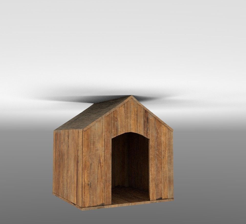 dog house Low-poly 3D model_7