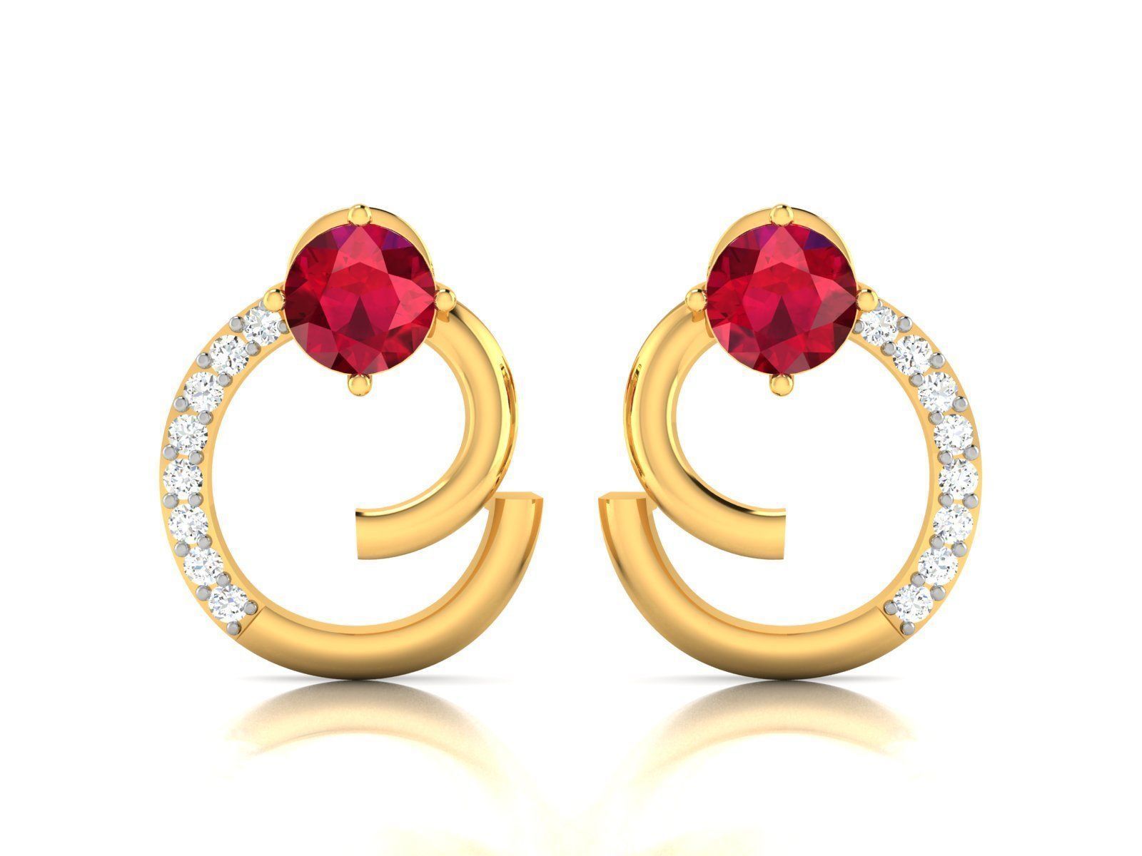 41 Pendant Earrings Set 3dm 4 view render details bulk 3D print model_63