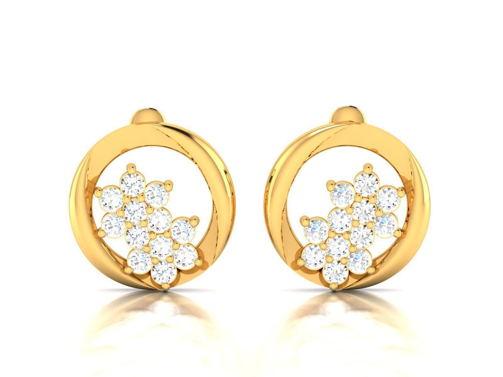 41 Pendant Earrings Set 3dm 4 view render details bulk 3D print model_27