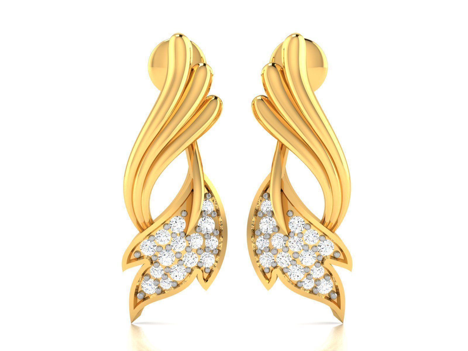 41 Pendant Earrings Set 3dm 4 view render details bulk 3D print model_15