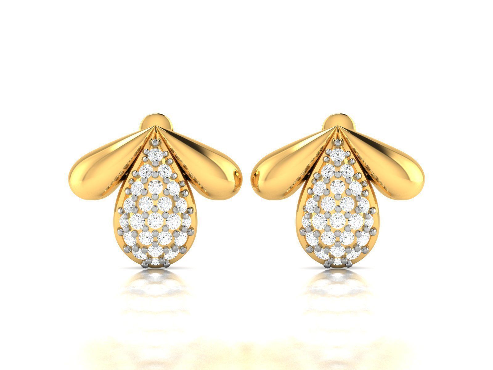 41 Pendant Earrings Set 3dm 4 view render details bulk 3D print model_13