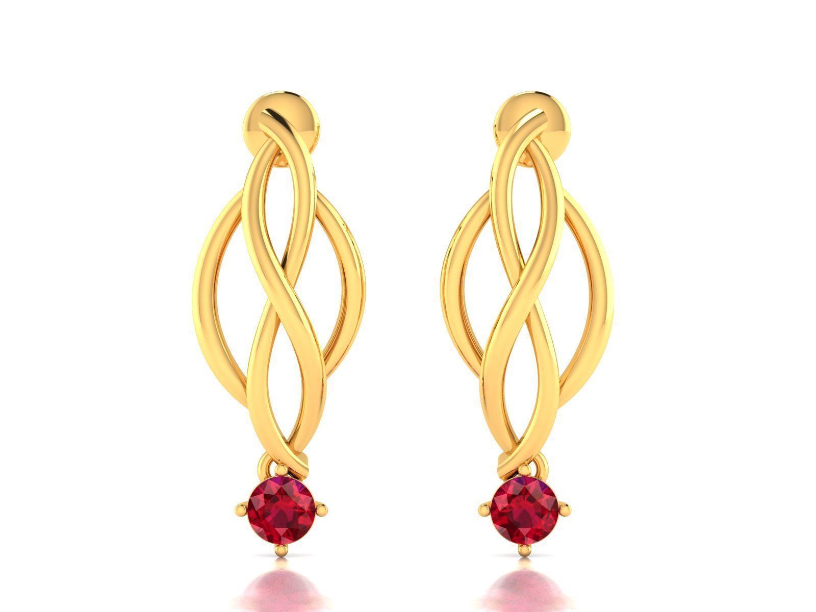 41 Pendant Earrings Set 3dm 4 view render details bulk 3D print model_44