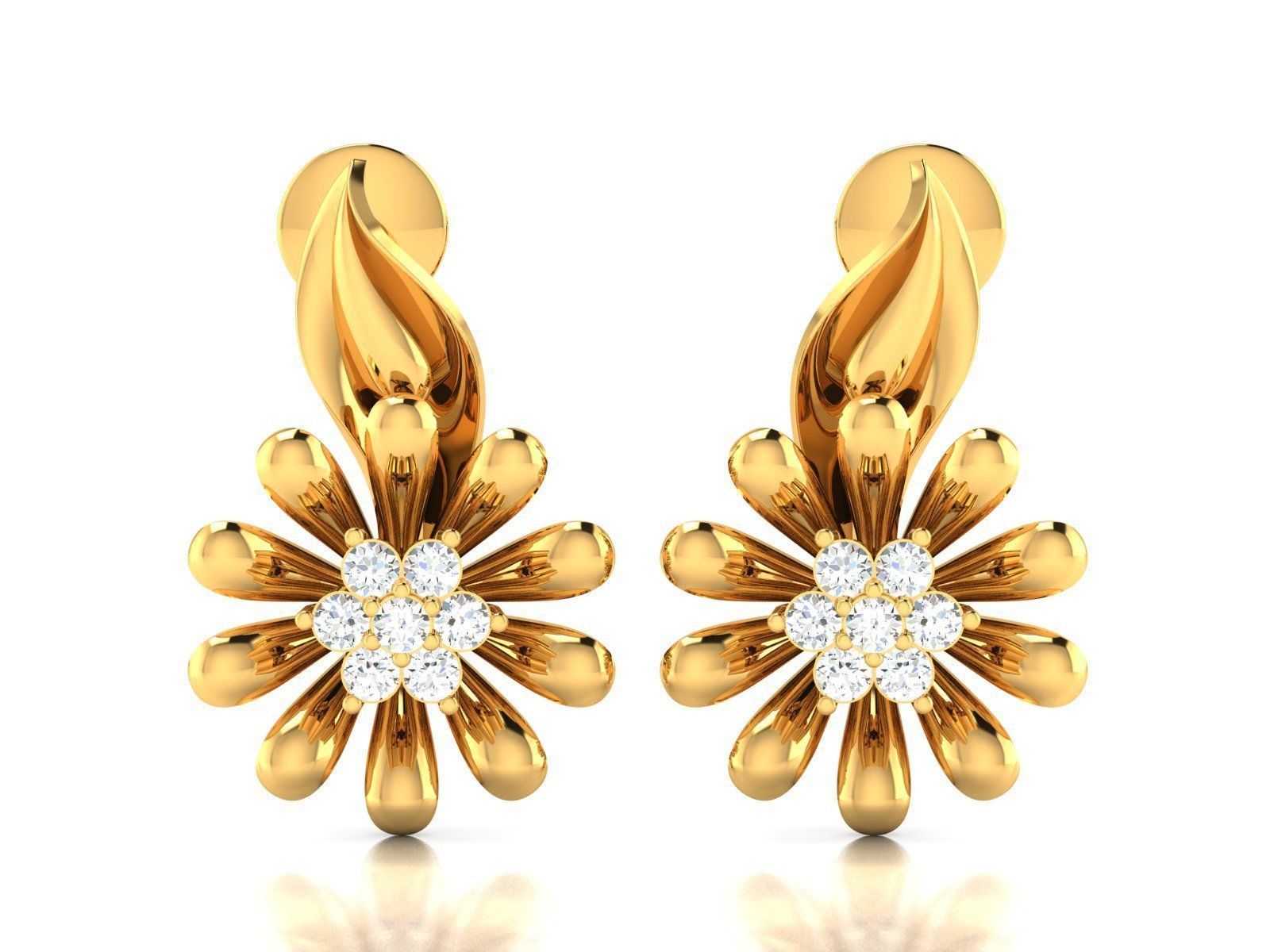 41 Pendant Earrings Set 3dm 4 view render details bulk 3D print model_57