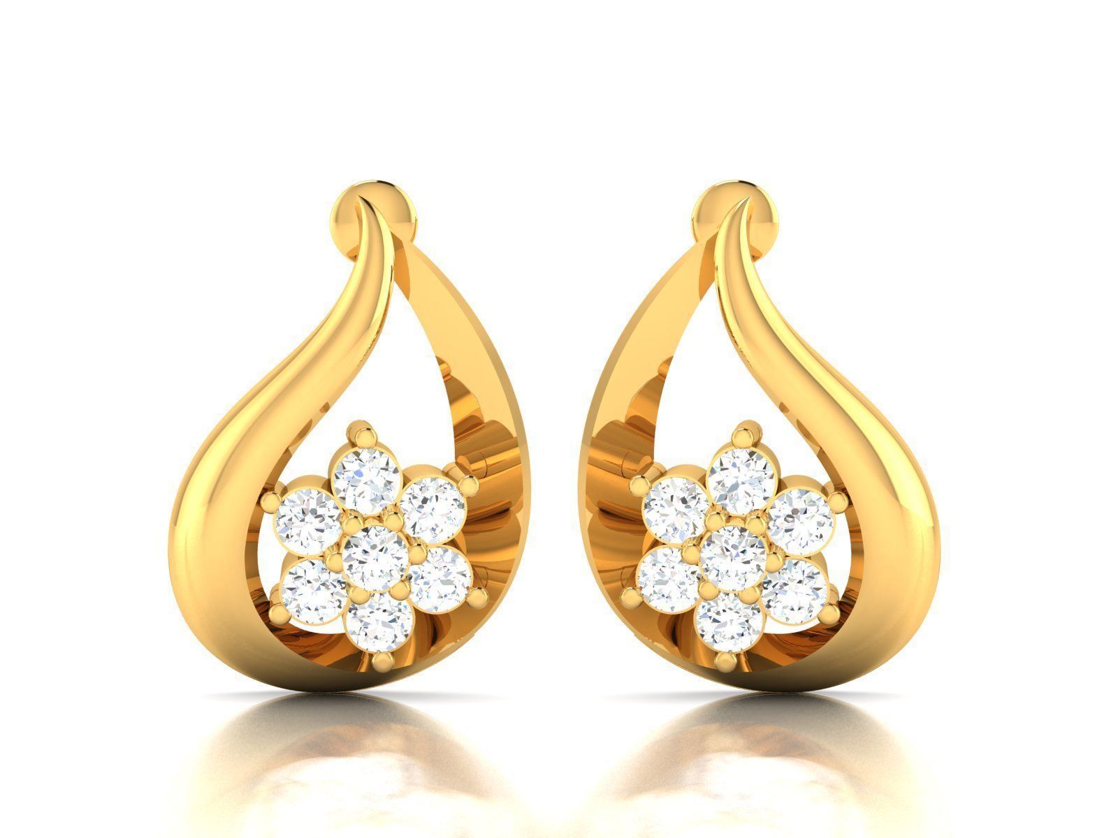 41 Pendant Earrings Set 3dm 4 view render details bulk 3D print model_34