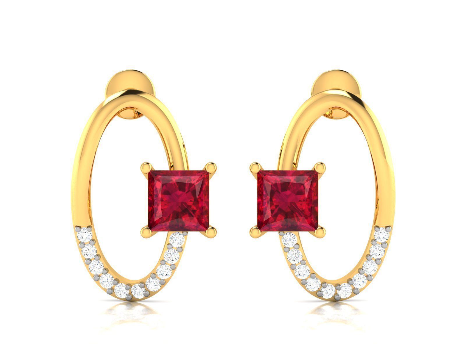 41 Pendant Earrings Set 3dm 4 view render details bulk 3D print model_65