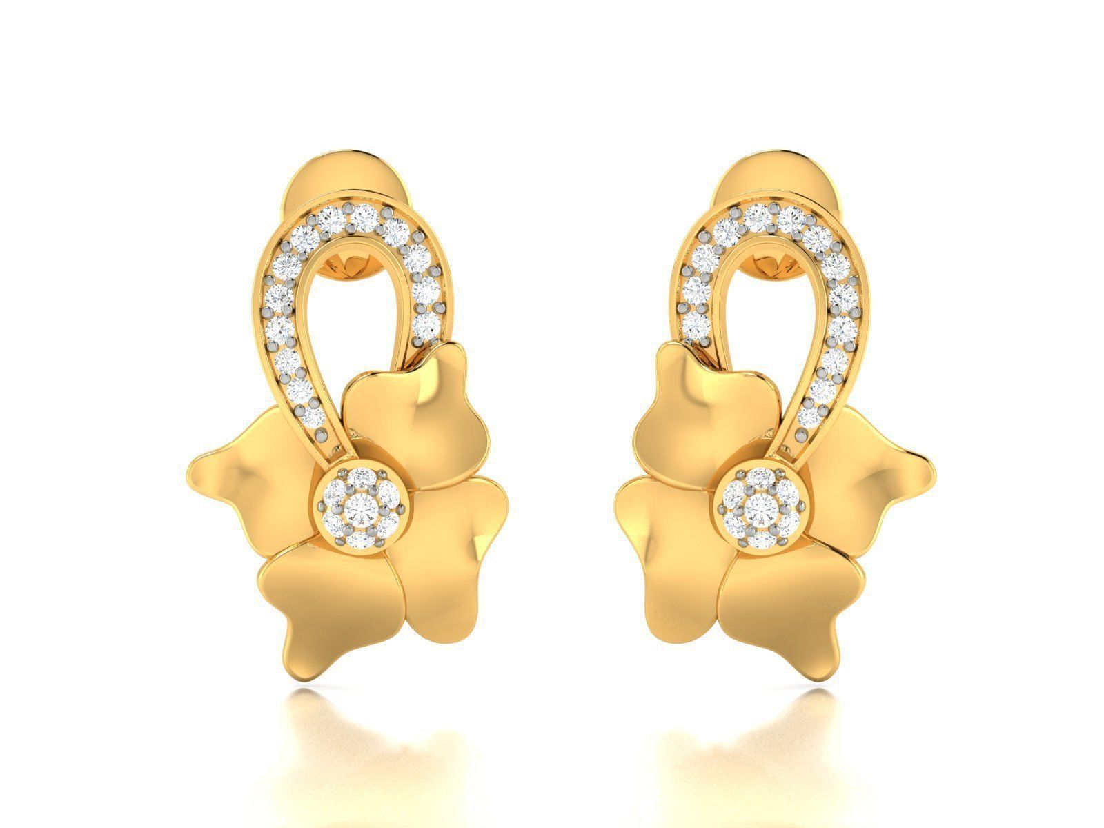 41 Pendant Earrings Set 3dm 4 view render details bulk 3D print model_55