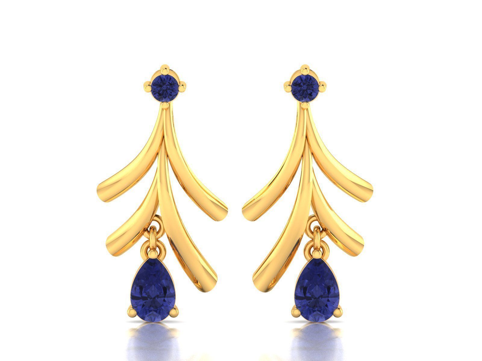 41 Pendant Earrings Set 3dm 4 view render details bulk 3D print model_70