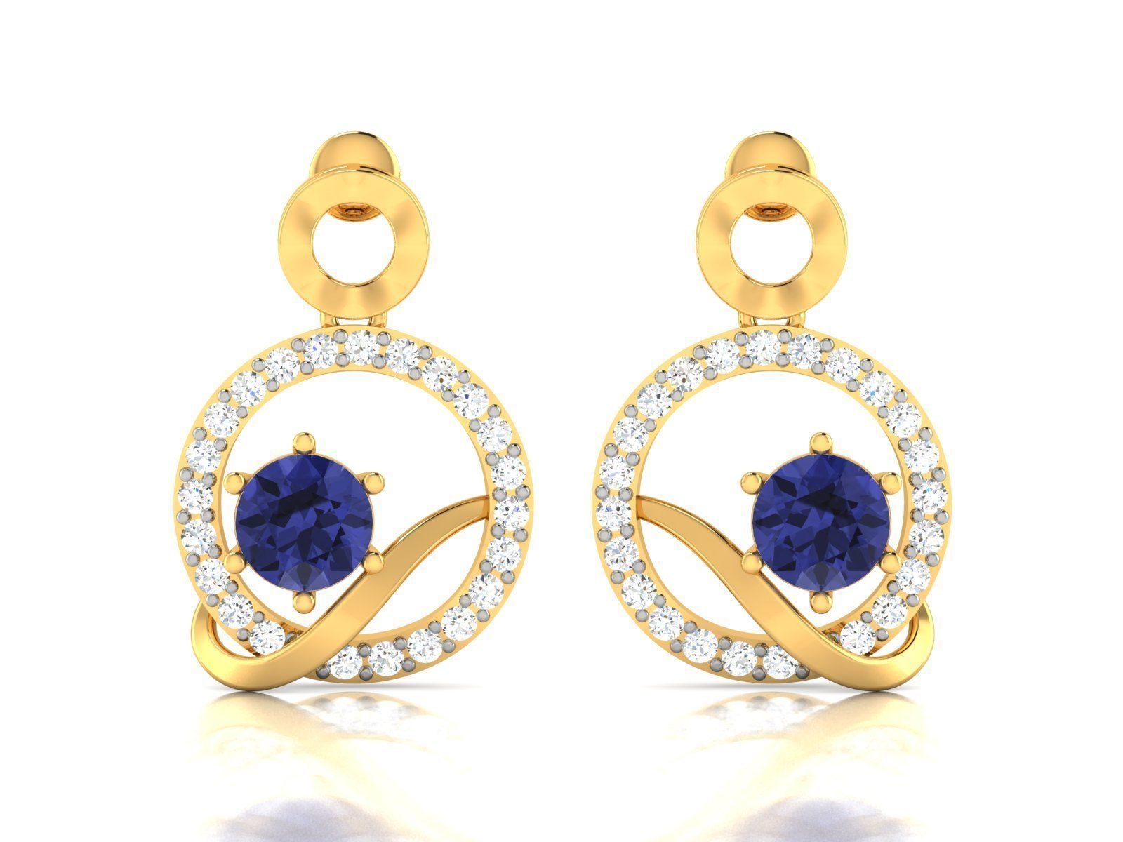 41 Pendant Earrings Set 3dm 4 view render details bulk 3D print model_41