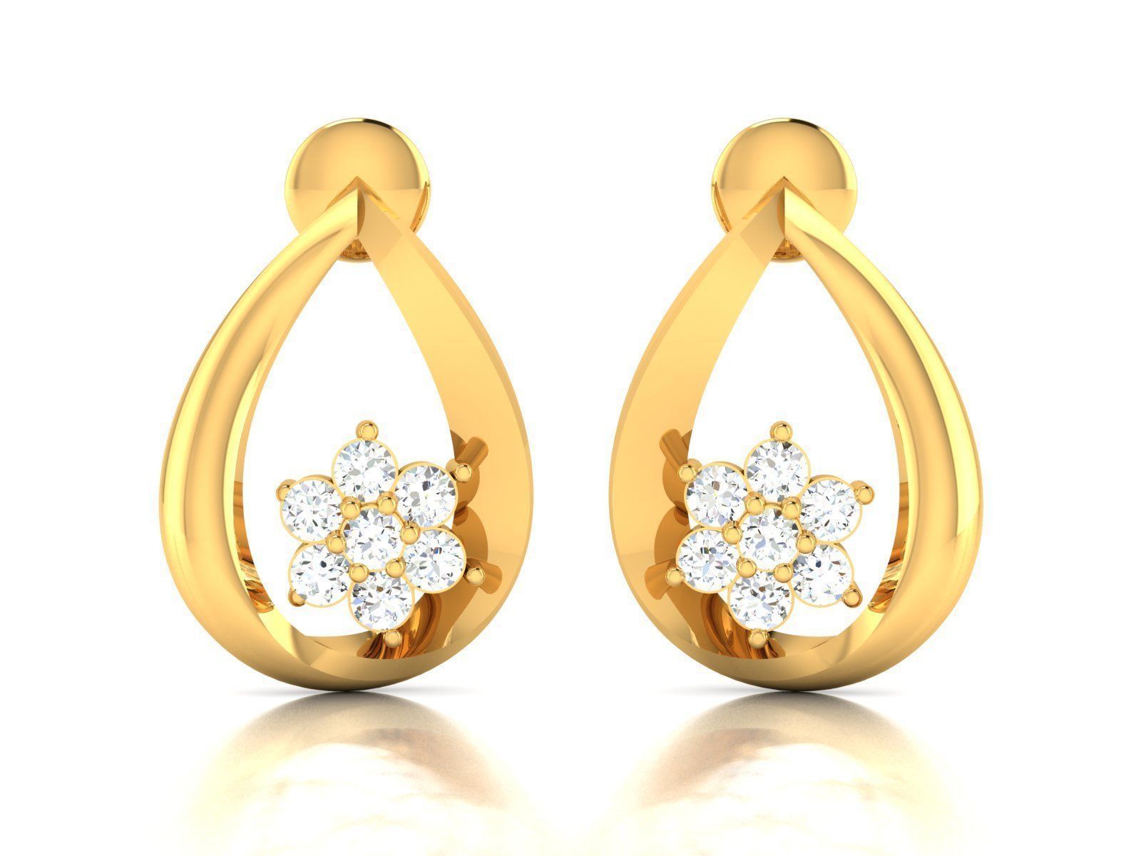 41 Pendant Earrings Set 3dm 4 view render details bulk 3D print model_25