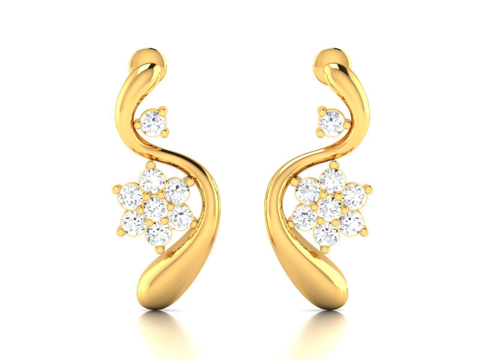 41 Pendant Earrings Set 3dm 4 view render details bulk 3D print model_29