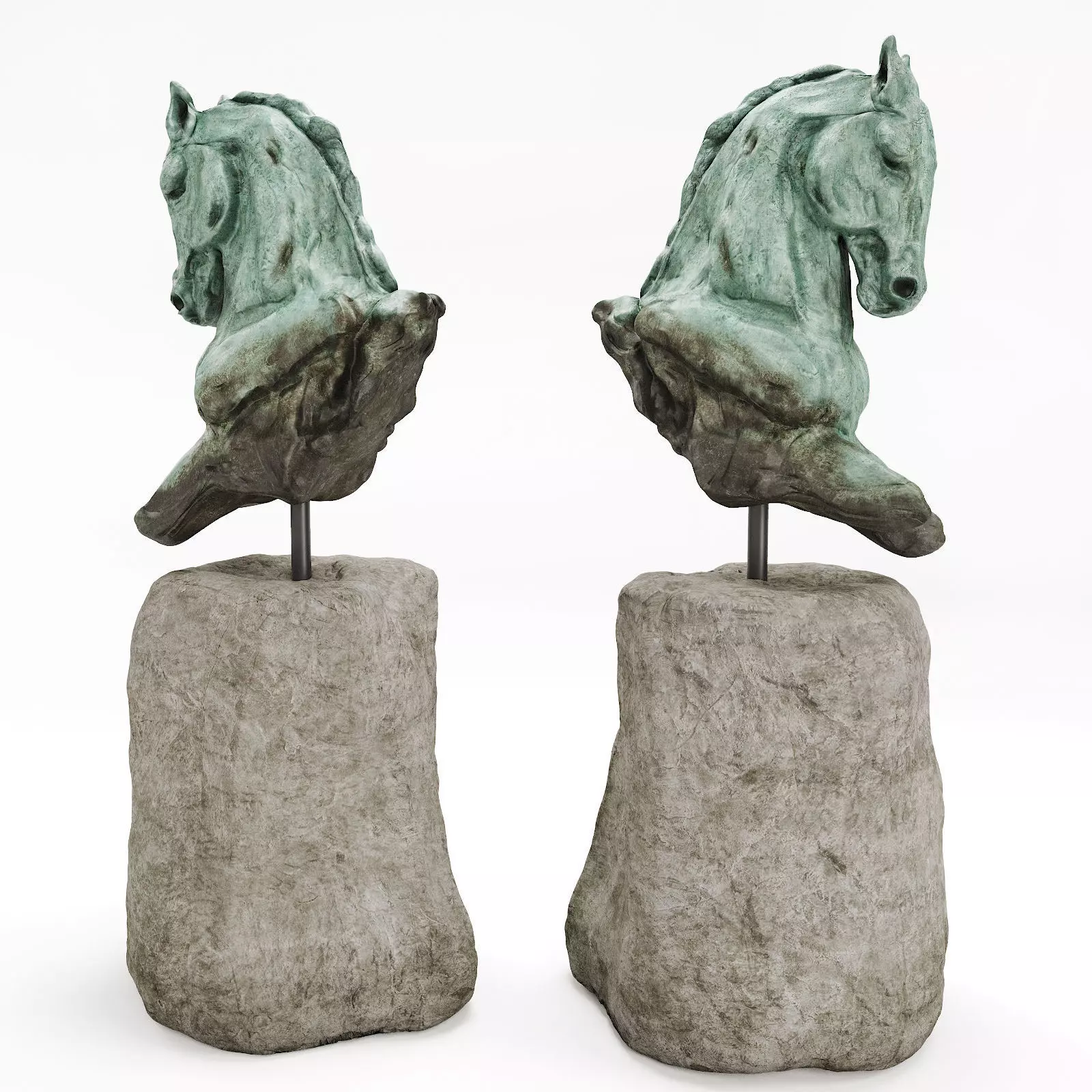 Stephanie Revennaugh Horse Bust Sclupture 3D model_0