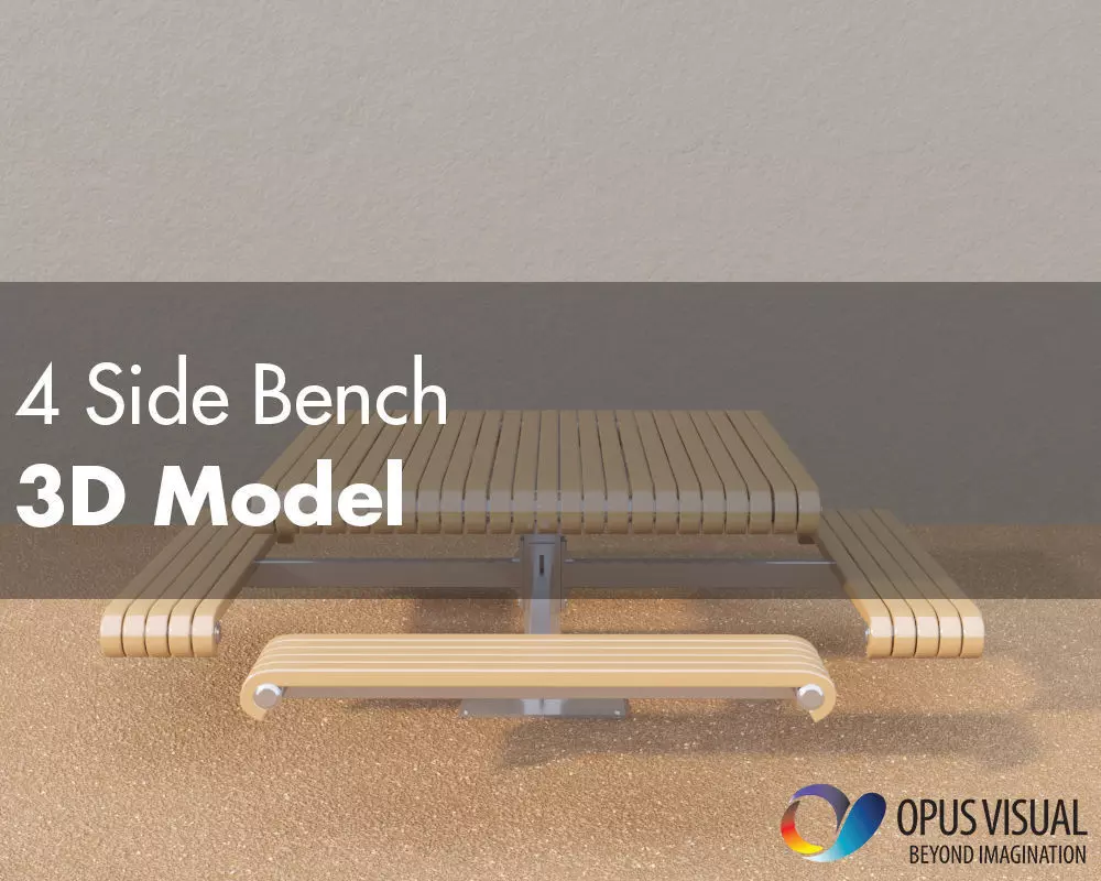4 Side Bench 3D model