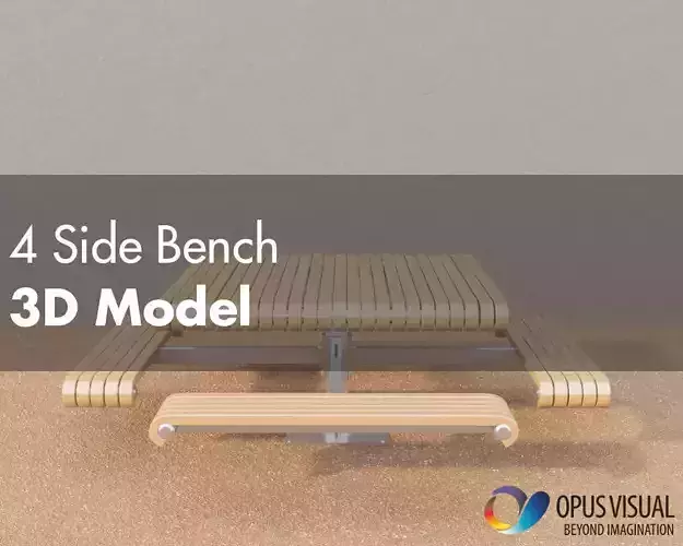 4 Side Bench 3D model