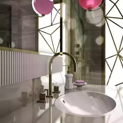 modern  photorealistic bathroom