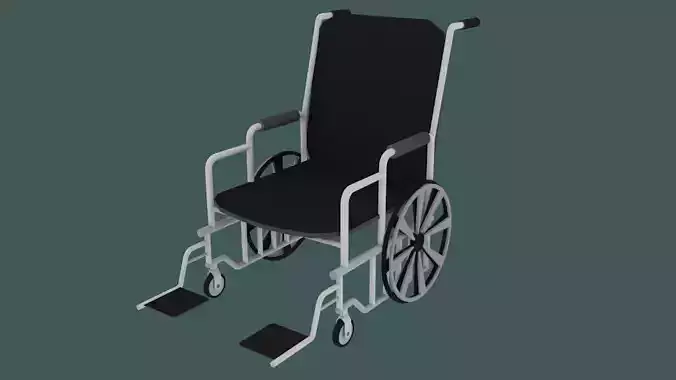 Wheelchair Low-poly 3D model