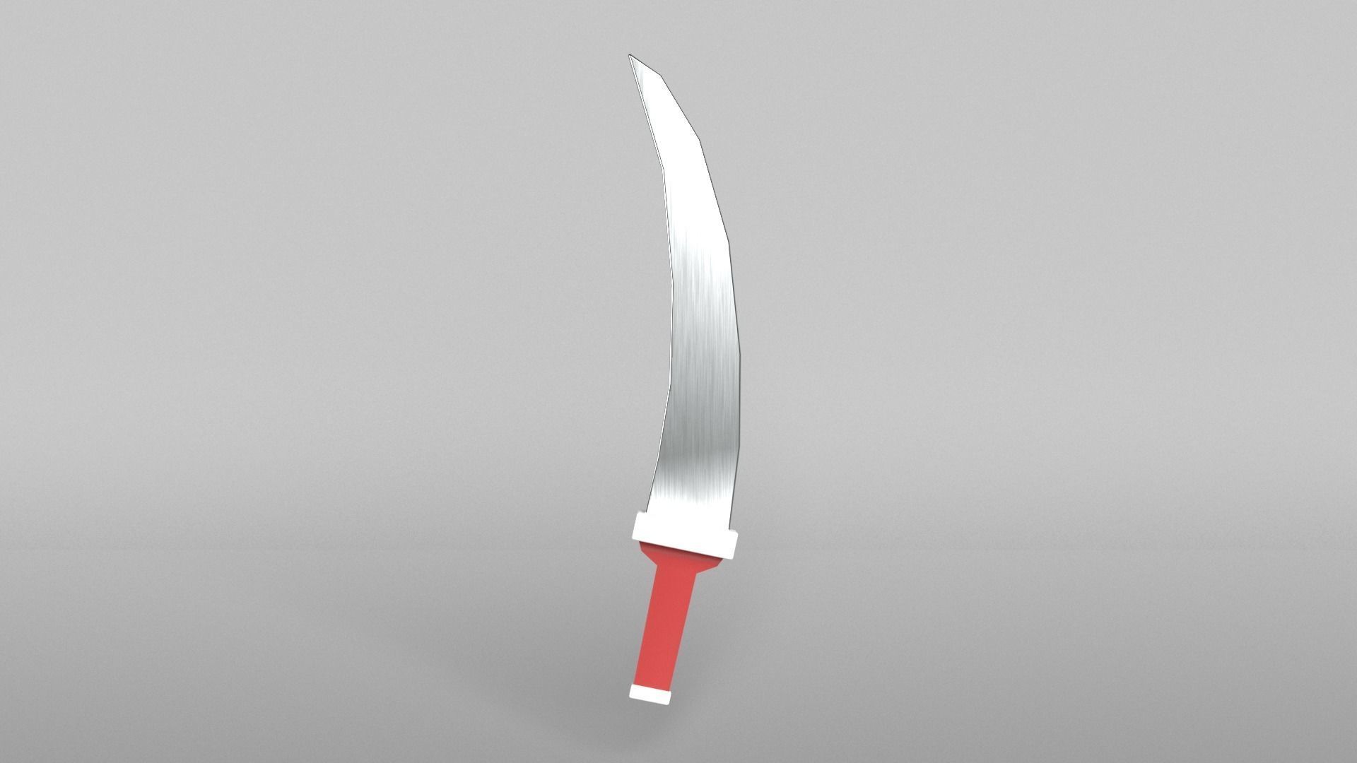 Low poly knife 001 Low-poly 3D model_1