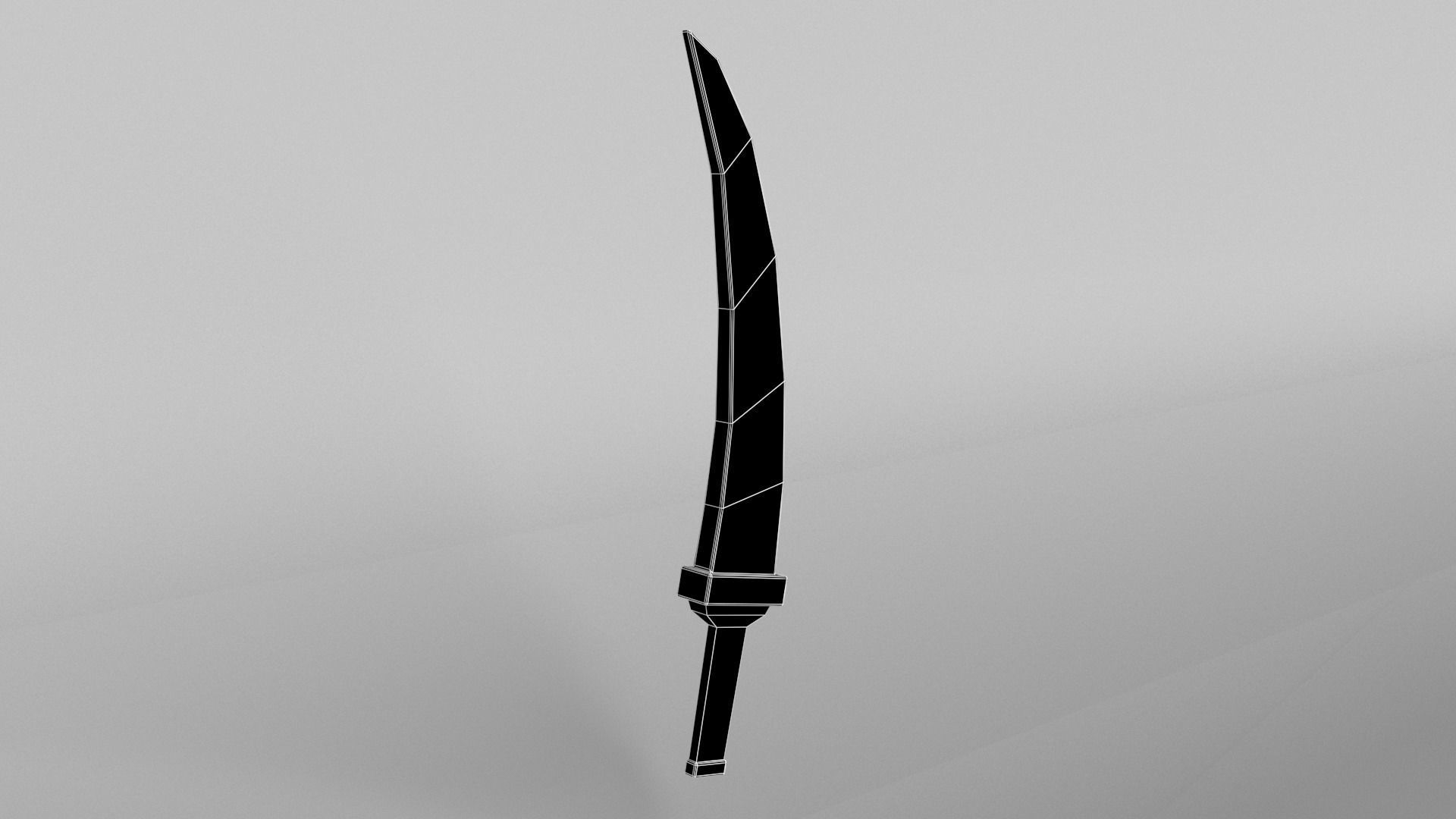 Low poly knife 001 Low-poly 3D model_7