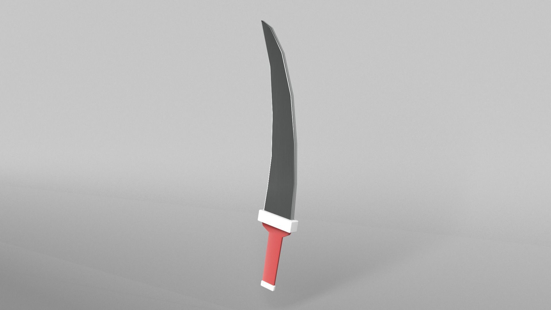 Low poly knife 001 Low-poly 3D model_2