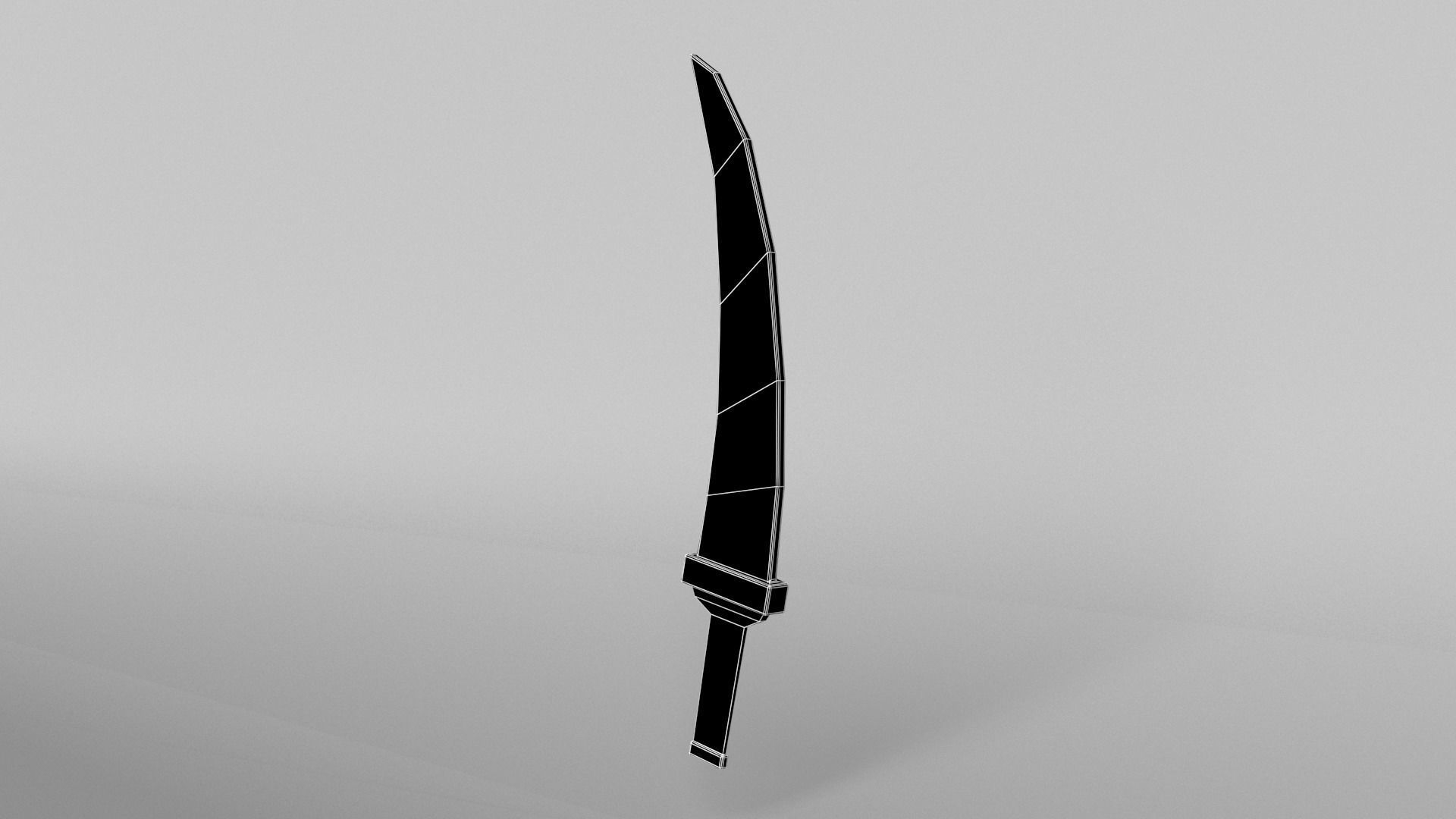 Low poly knife 001 Low-poly 3D model_6