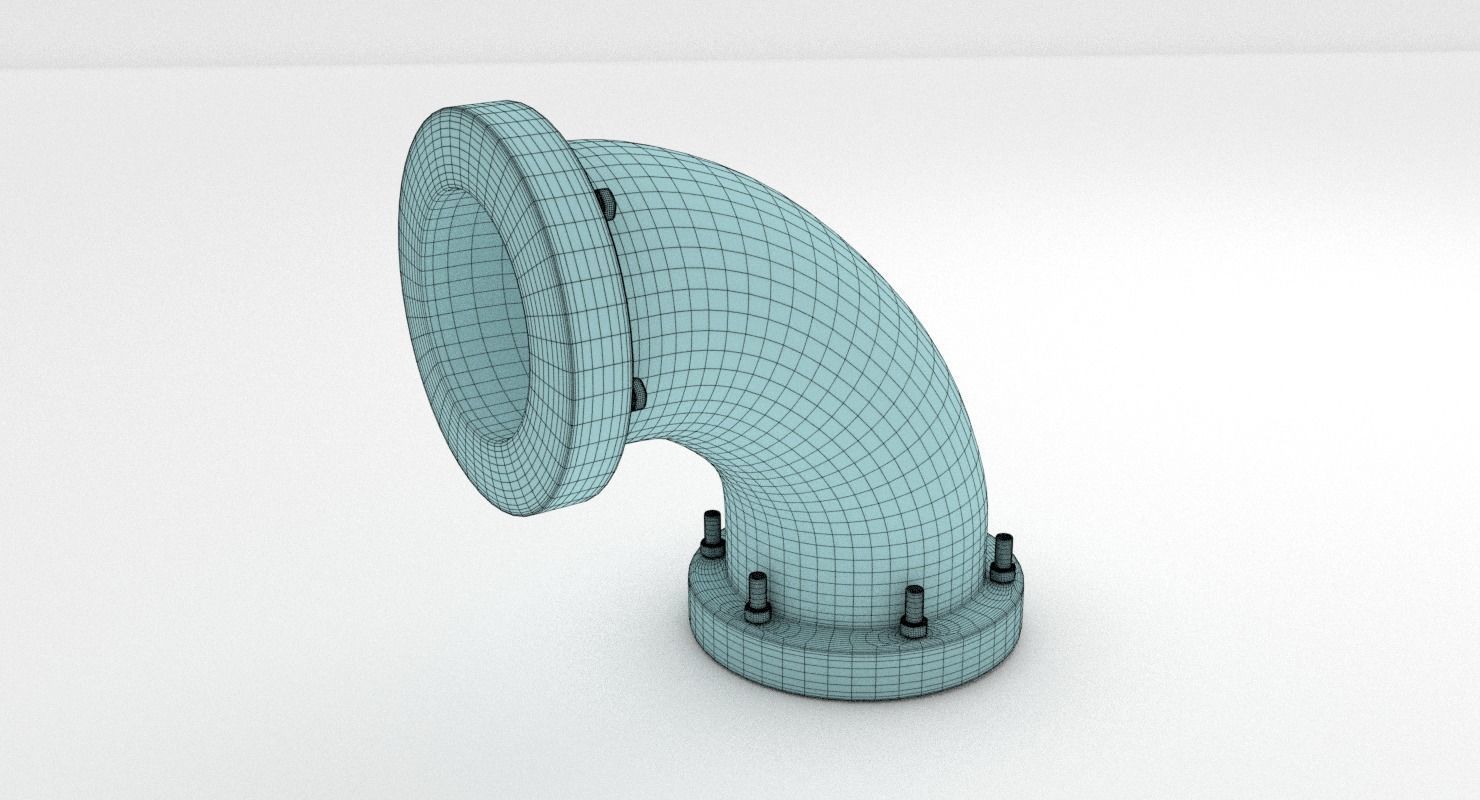 Industrial Pipes Low-poly 3D model_13