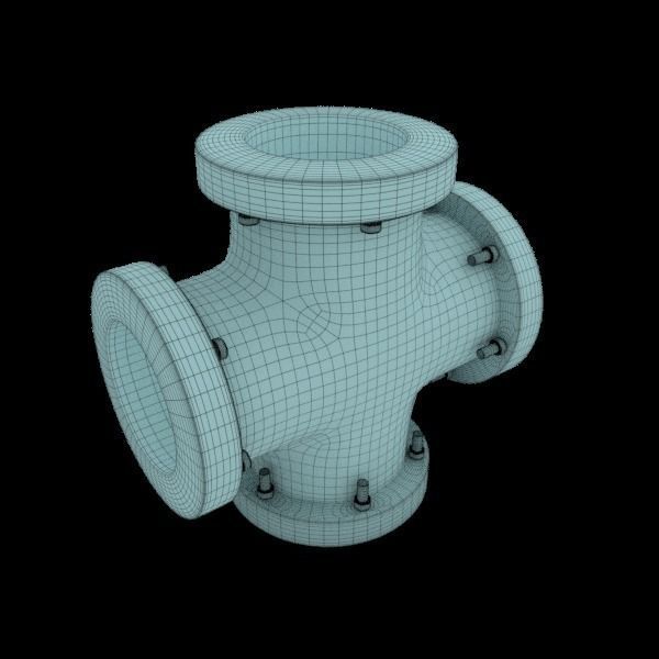 Industrial Pipes Low-poly 3D model_6