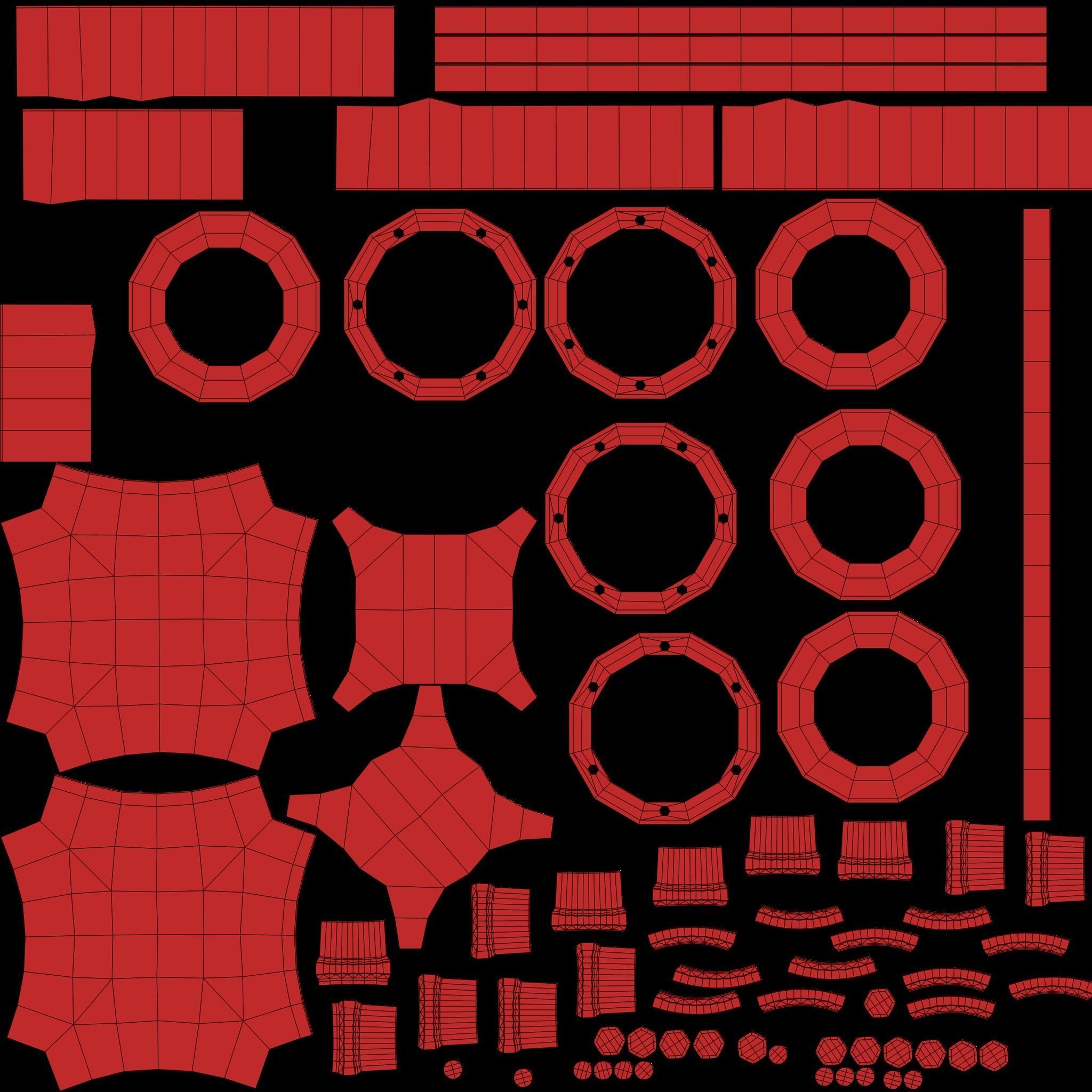 Industrial Pipes Low-poly 3D model_21