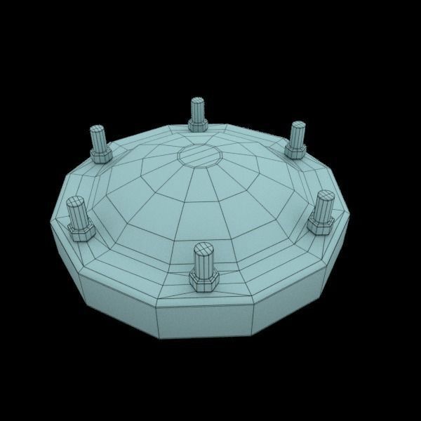 Industrial Pipes Low-poly 3D model_4