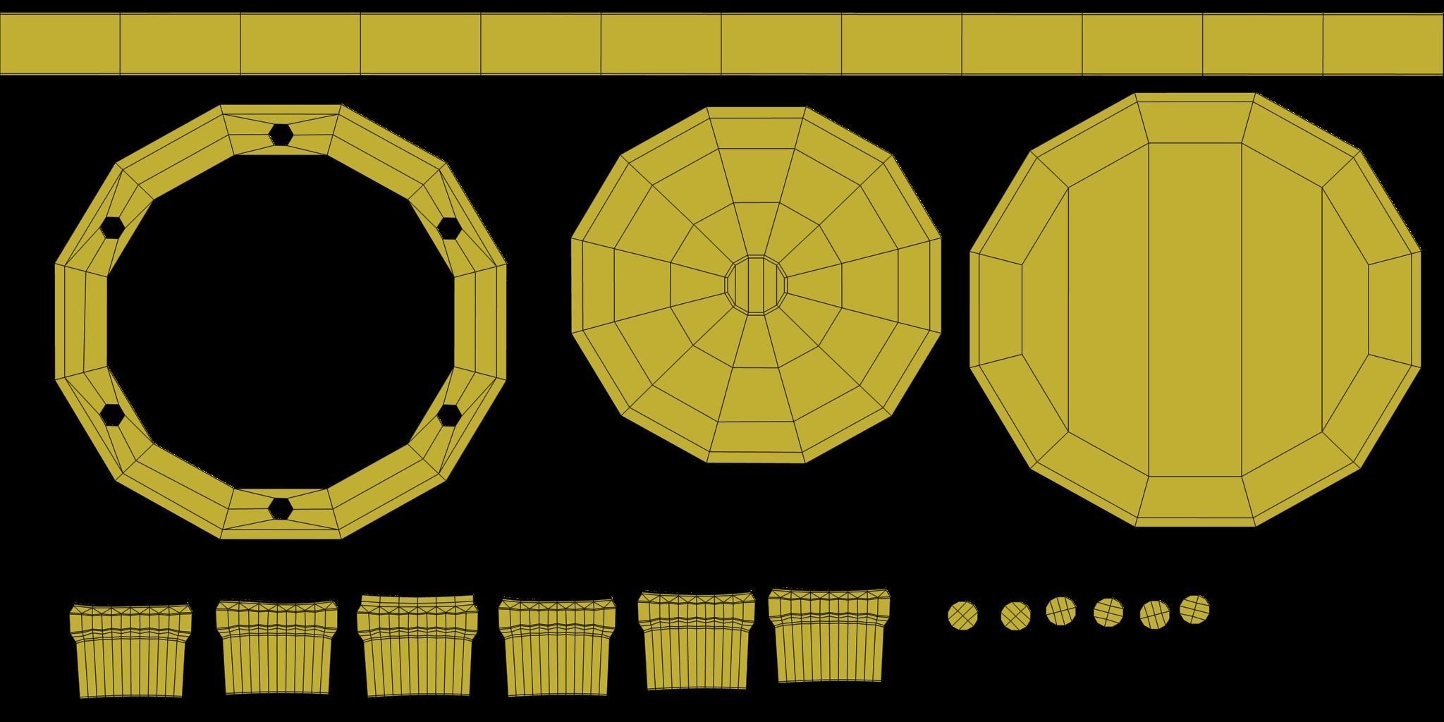 Industrial Pipes Low-poly 3D model_23