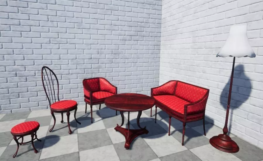 luxury furniture pack Free low-poly 3D model