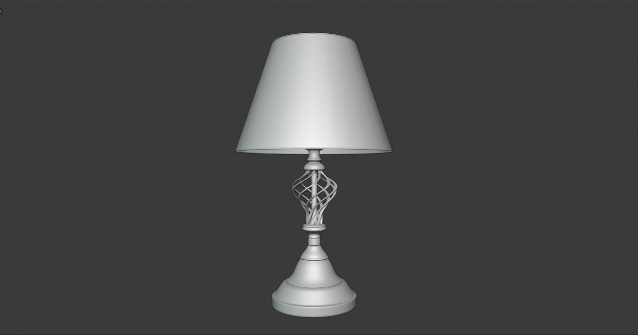 High-quality 3D Bedroom Table Lamp - PBR Model 3D model_6