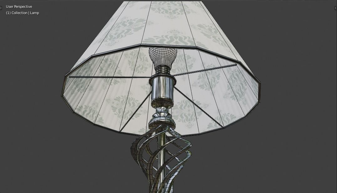 High-quality 3D Bedroom Table Lamp - PBR Model 3D model_20