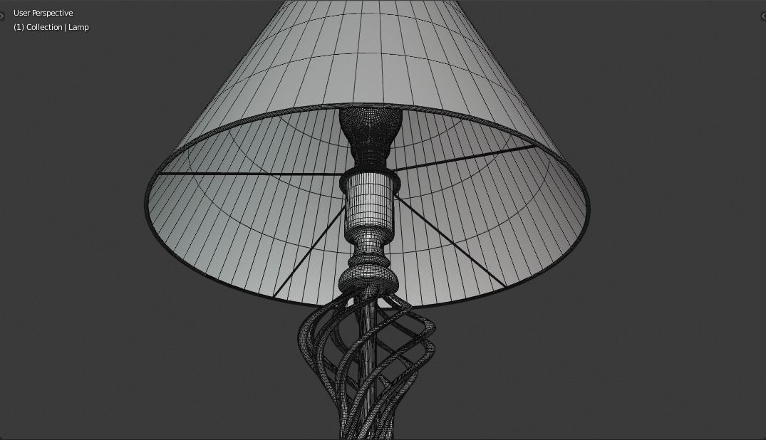 High-quality 3D Bedroom Table Lamp - PBR Model 3D model_19