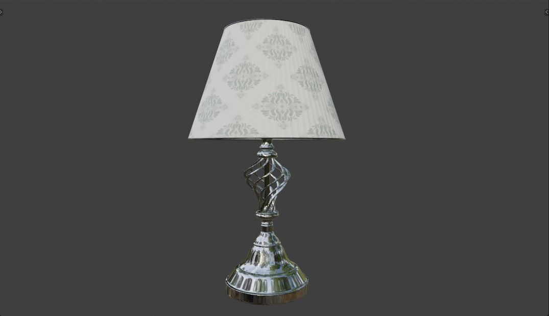 High-quality 3D Bedroom Table Lamp - PBR Model 3D model_26
