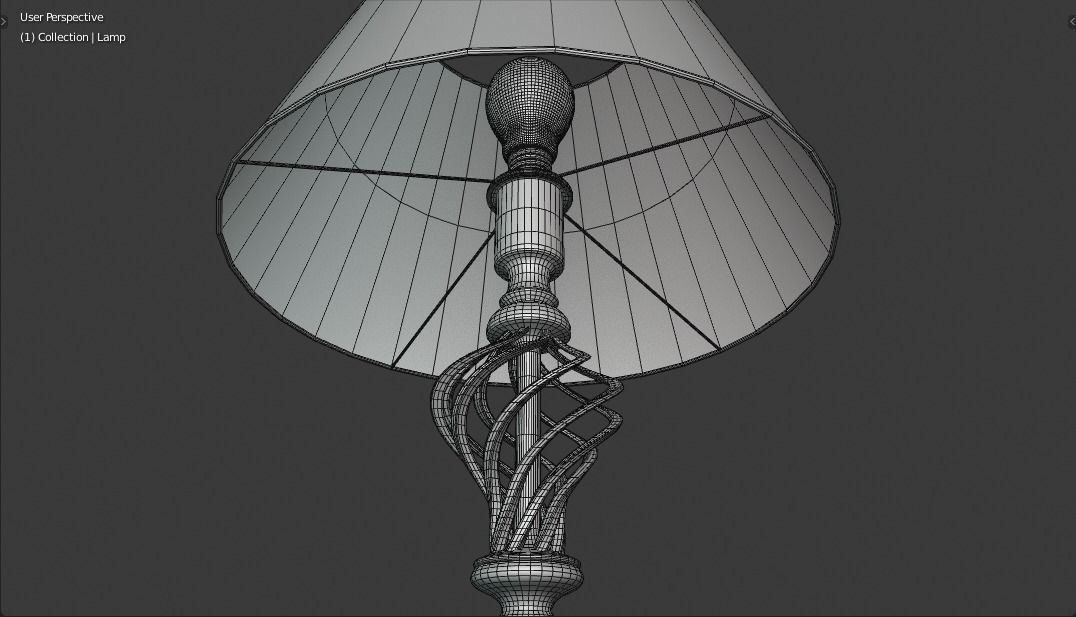 High-quality 3D Bedroom Table Lamp - PBR Model 3D model_18