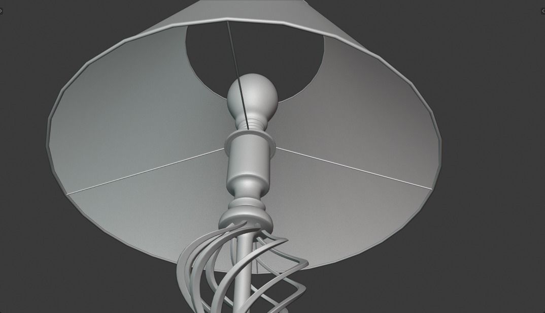 High-quality 3D Bedroom Table Lamp - PBR Model 3D model_9