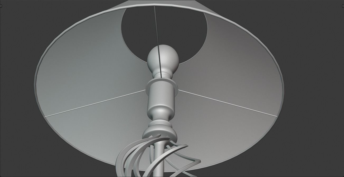 High-quality 3D Bedroom Table Lamp - PBR Model 3D model_8