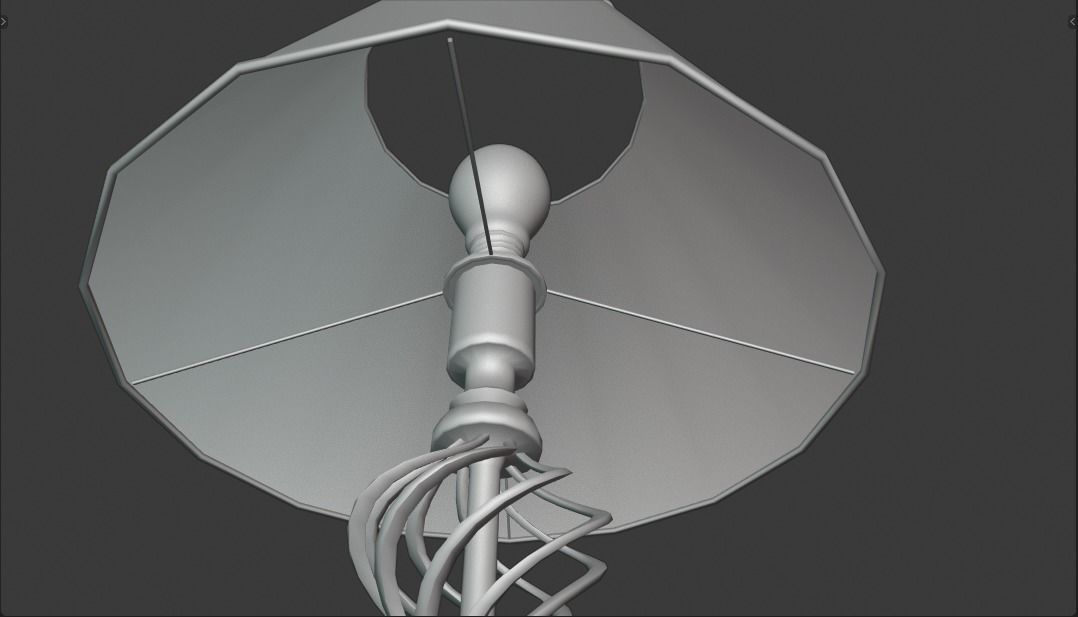 High-quality 3D Bedroom Table Lamp - PBR Model 3D model_10