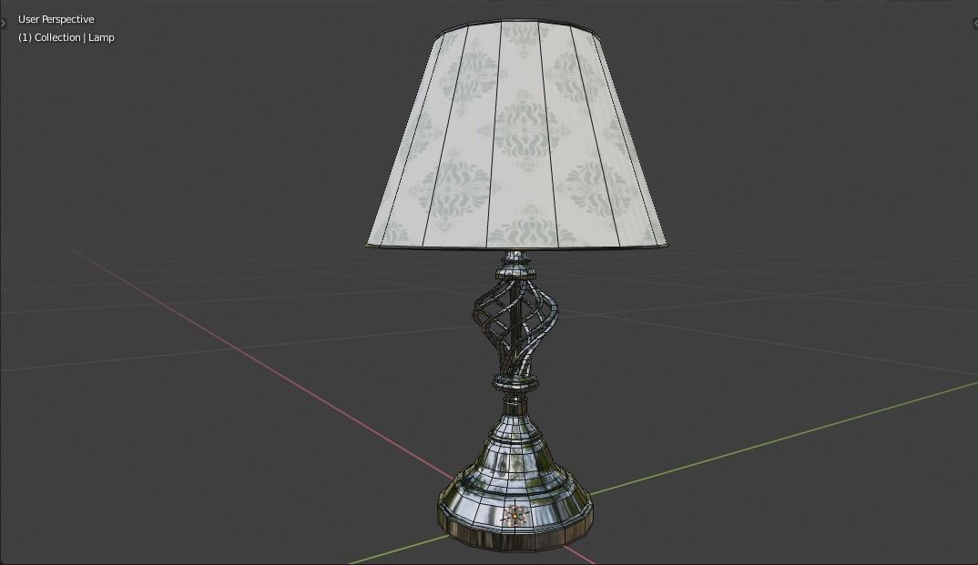High-quality 3D Bedroom Table Lamp - PBR Model 3D model_22