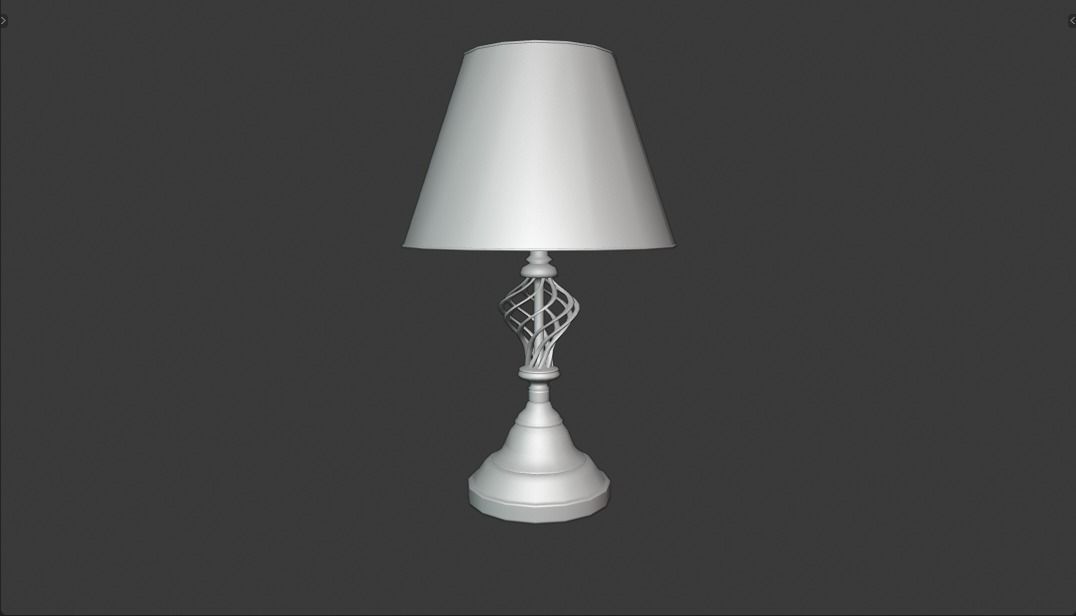 High-quality 3D Bedroom Table Lamp - PBR Model 3D model_12