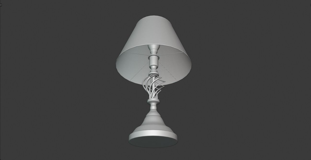 High-quality 3D Bedroom Table Lamp - PBR Model 3D model_7