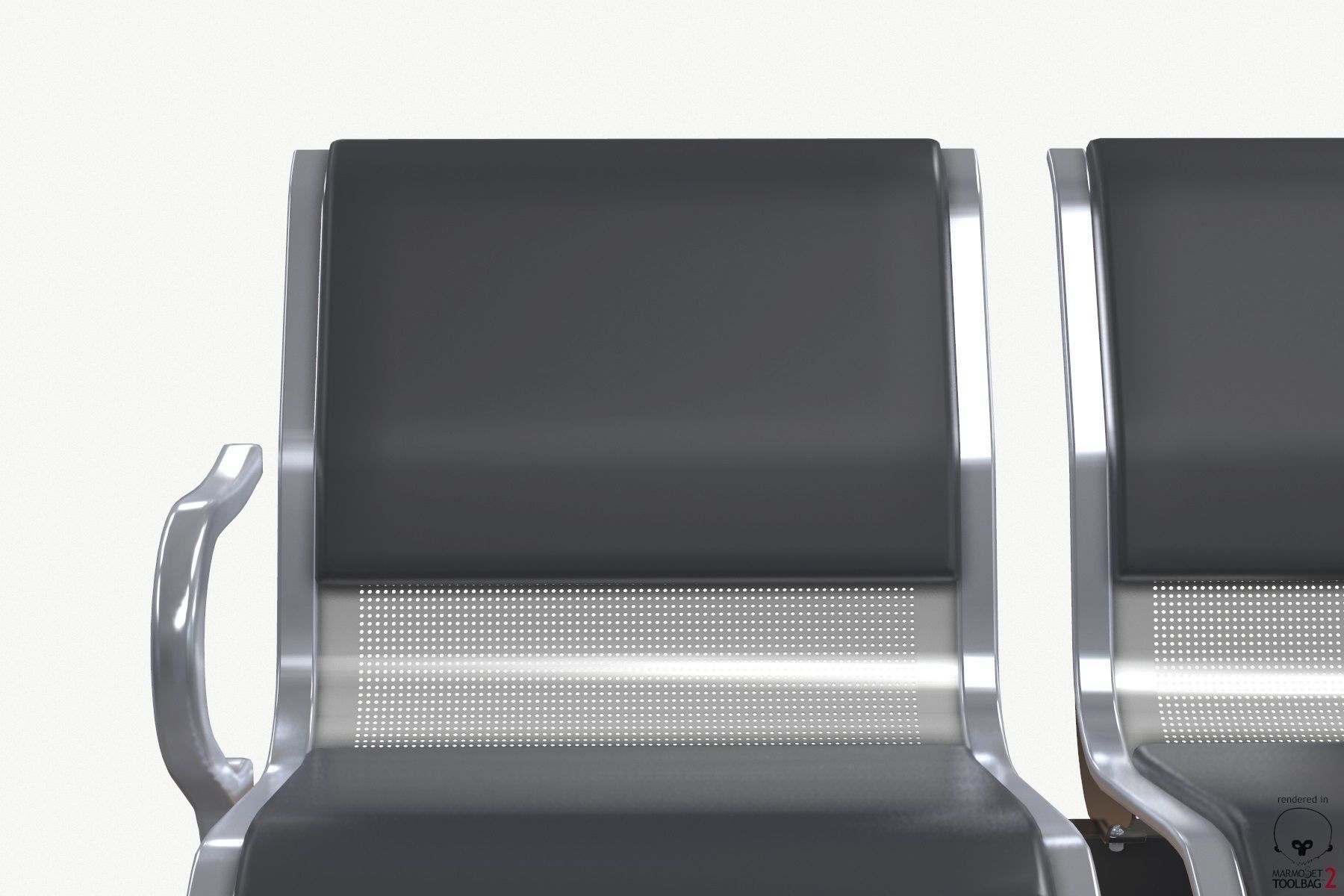 Waiting chair 3 Seats  3D model_15