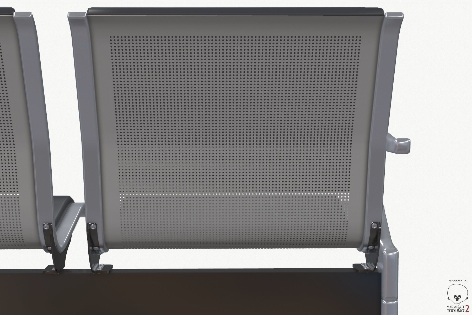 Waiting chair 3 Seats  3D model_13