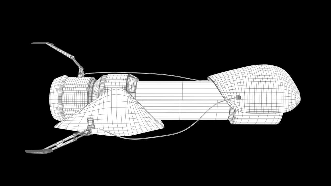 portal gun Low-poly 3D model_3