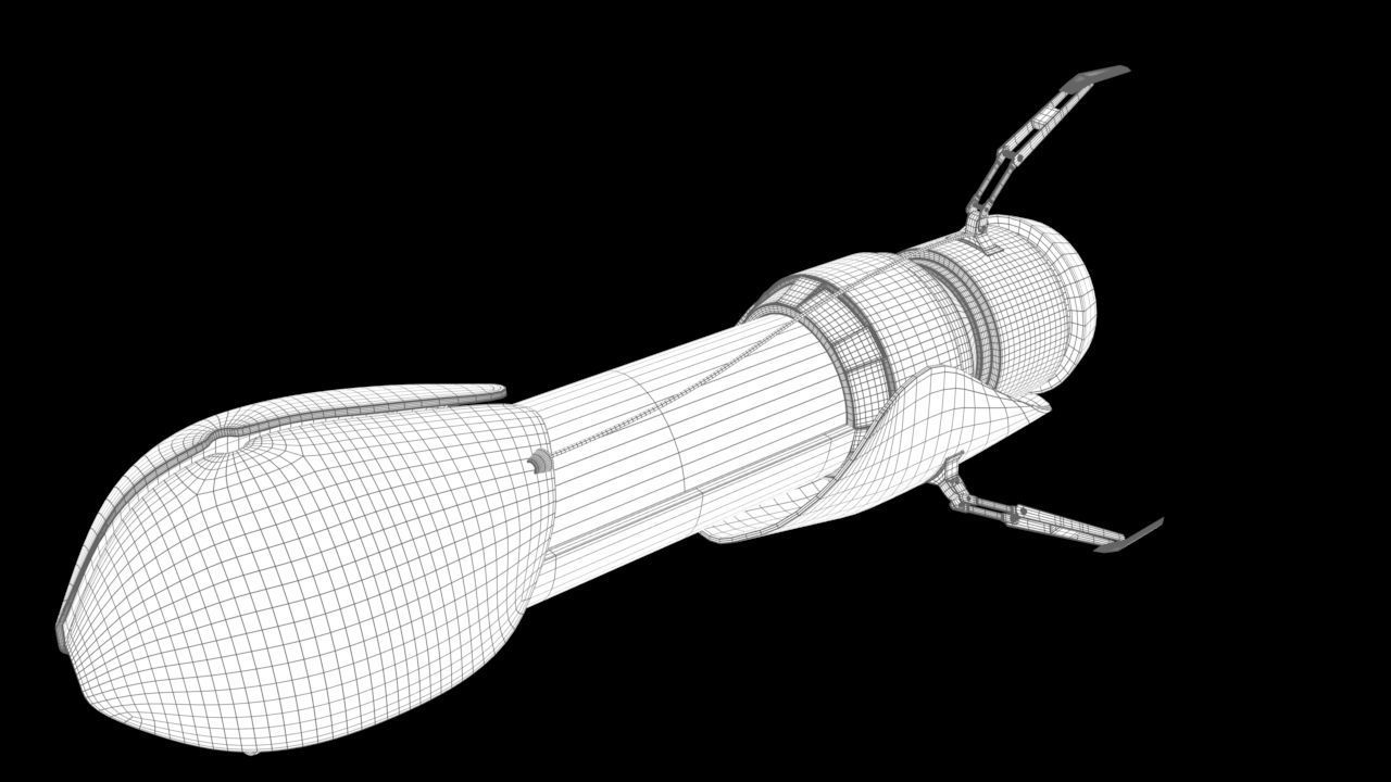 portal gun Low-poly 3D model_6