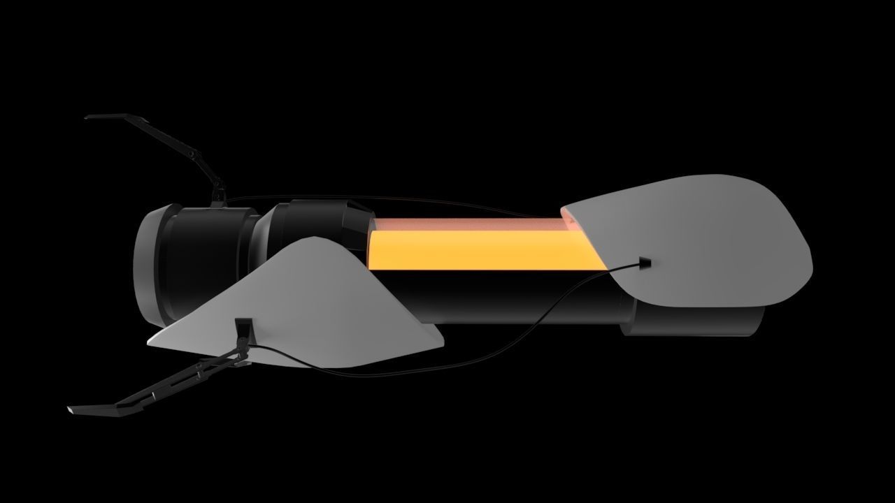 portal gun Low-poly 3D model_2
