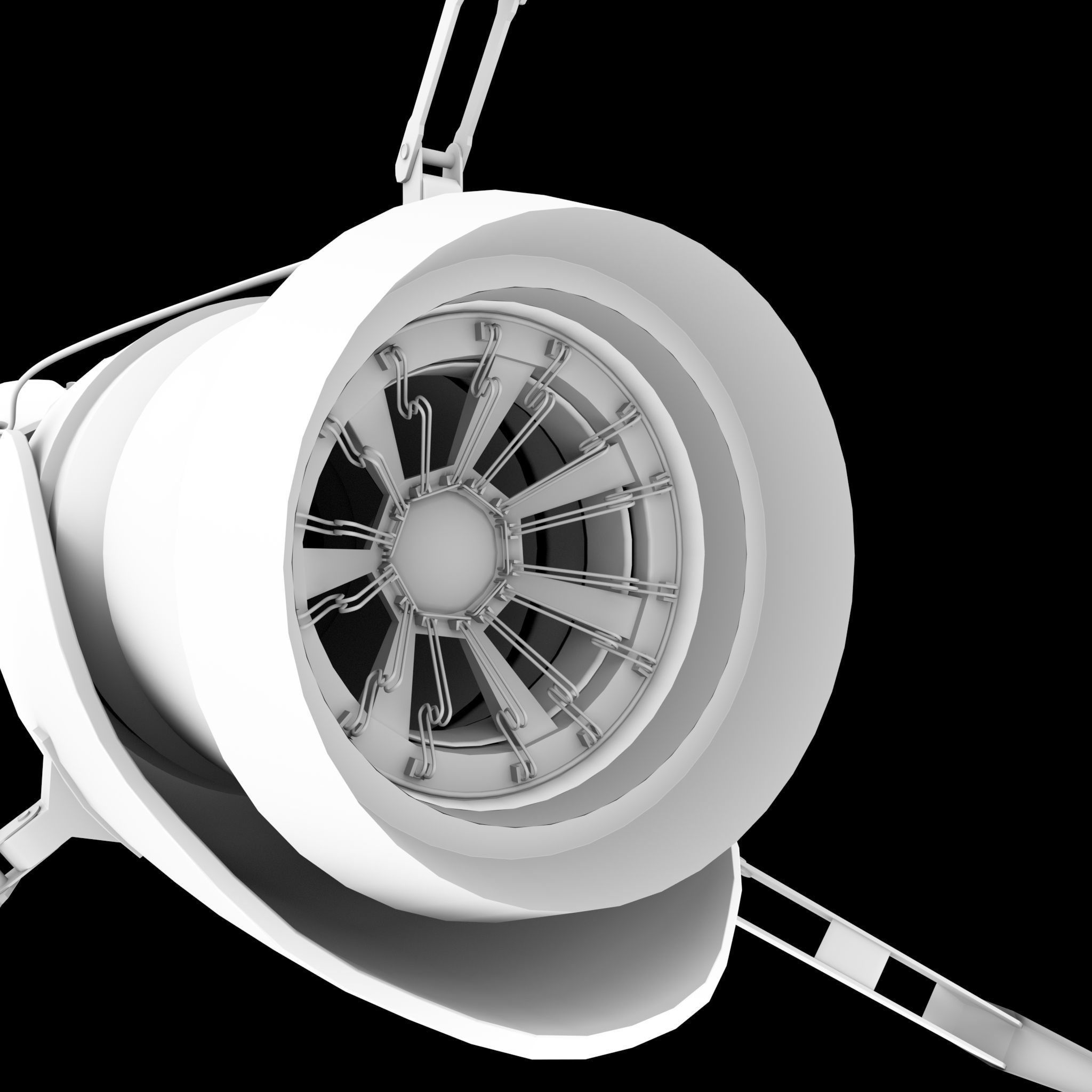 portal gun Low-poly 3D model_4