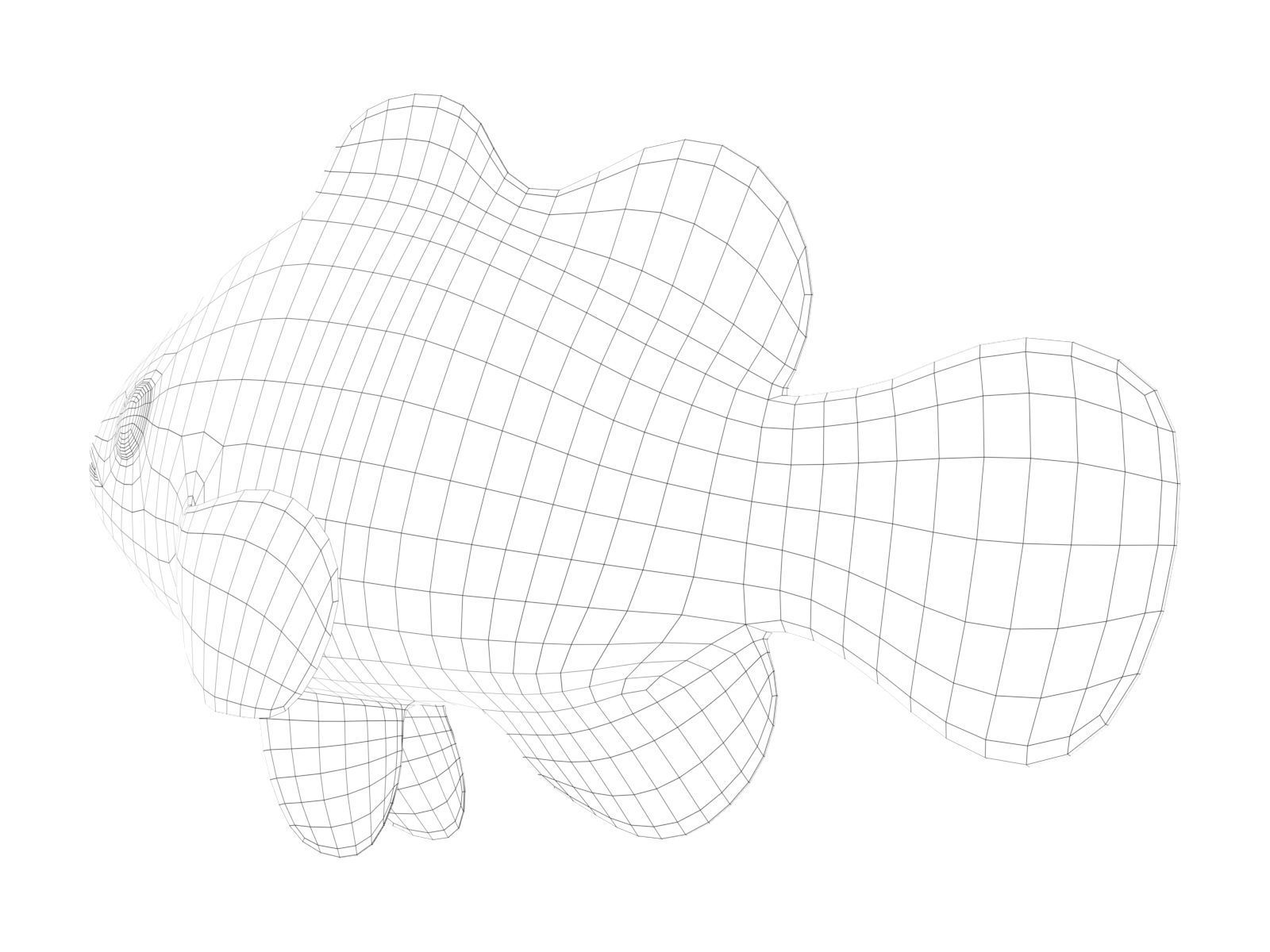 clown fish Low-poly 3D model_11