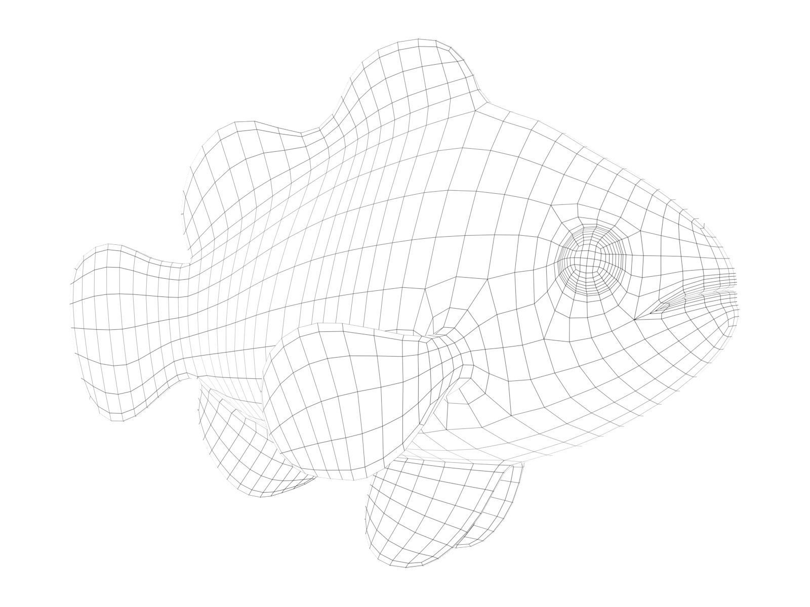 clown fish Low-poly 3D model_10