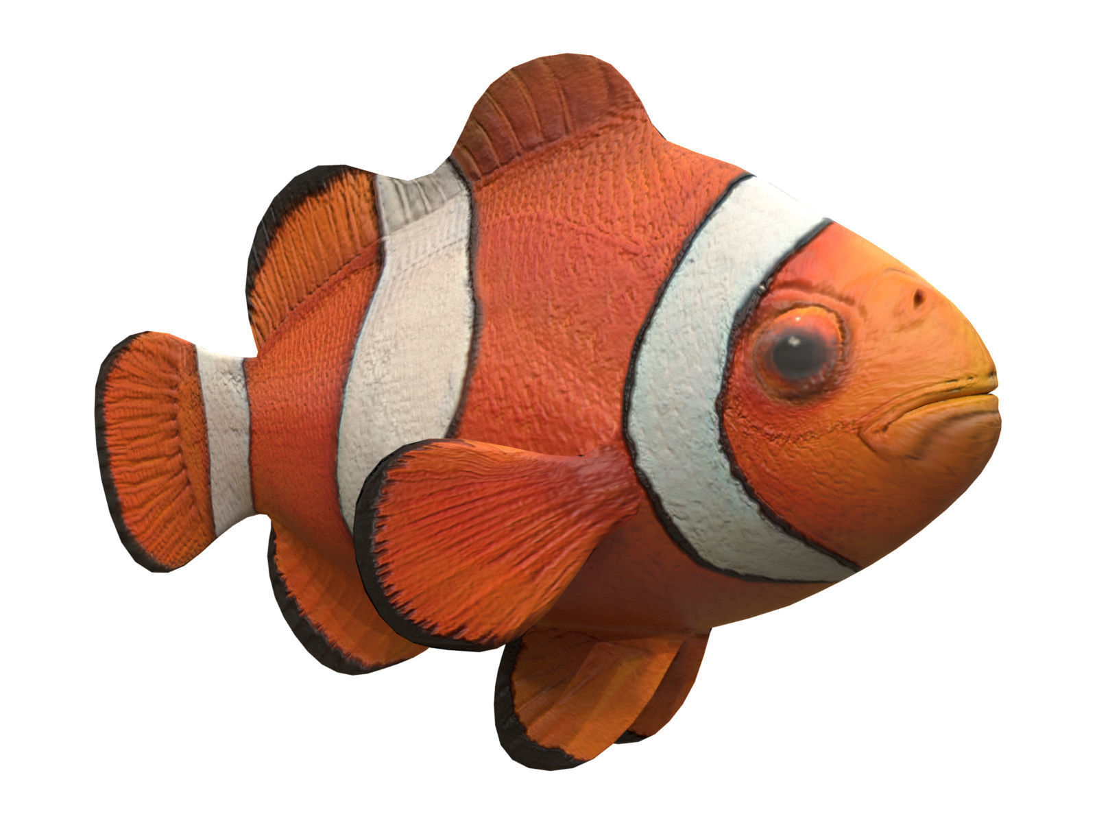 clown fish Low-poly 3D model_2
